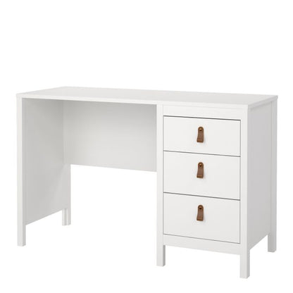 Barcelona Desk 3 Drawers in White