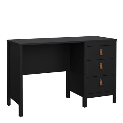 Barcelona Desk 3 Drawers in Matt Black