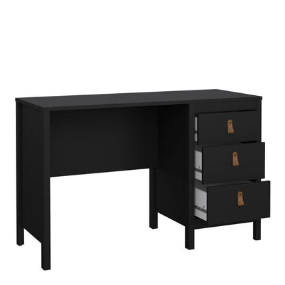 Barcelona Desk 3 Drawers in Matt Black