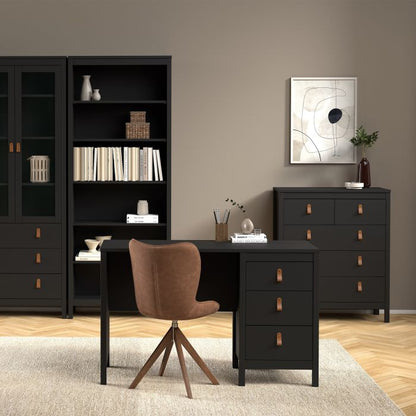 Barcelona Desk 3 Drawers in Matt Black