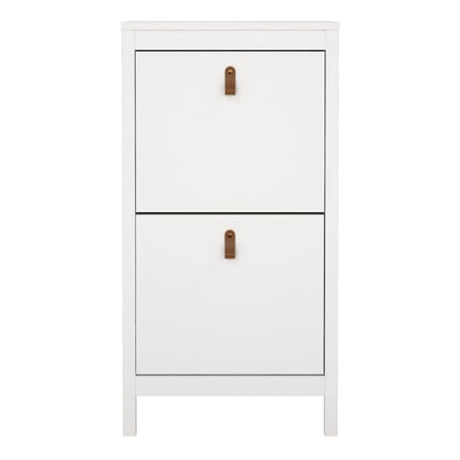 Barcelona Shoe Cabinet 2 Flip Down Doors in White