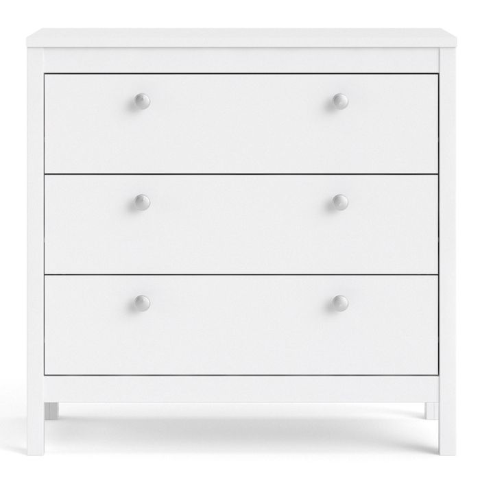 Madrid Chest 3 Drawers in White