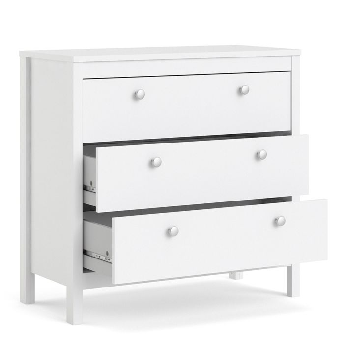 Madrid Chest 3 Drawers in White