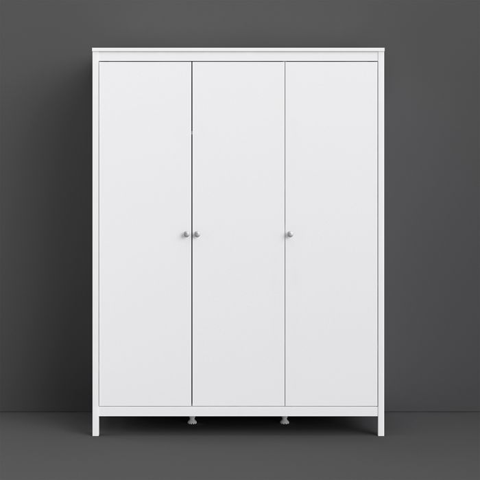 Madrid Wardrobe with 3 Doors in White