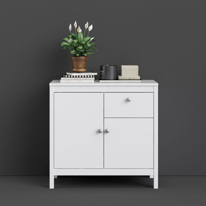 Madrid Sideboard 2 Doors 1 Drawer in White