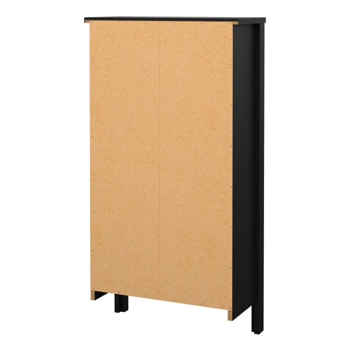 Madrid Shoe Cabinet 2 Flip Down Doors Matt Black