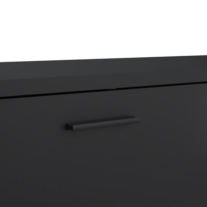 Media TV Unit with 2 Doors 1 Drawer 177cm Black