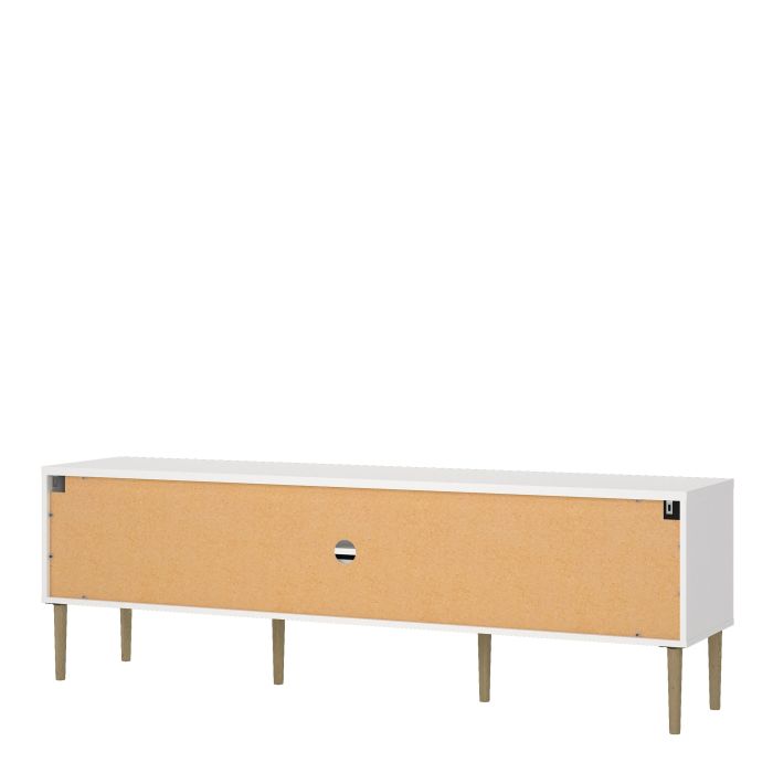 Media TV Unit with 2 Doors 1 Drawer in White