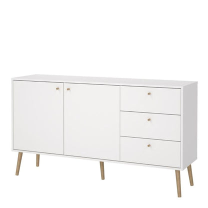 Cumbria Sideboard 2 Doors + 3 Drawers White