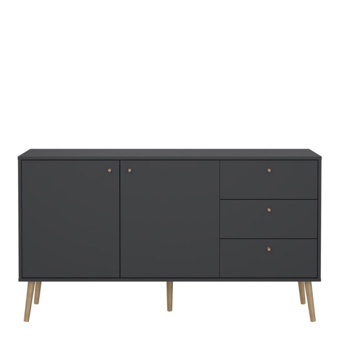 Cumbria Sideboard 2 Doors + 3 Drawers Dark Grey