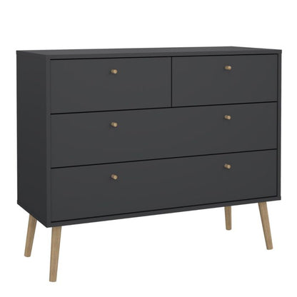 Cumbria Chest 2 + 2 Drawers Dark Grey