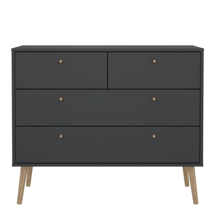 Cumbria Chest 2 + 2 Drawers Dark Grey