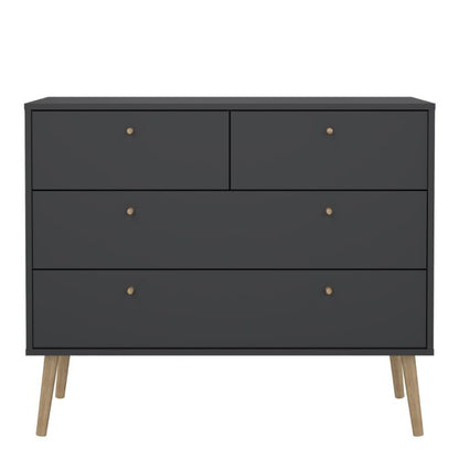 Cumbria Chest 2 + 2 Drawers Dark Grey