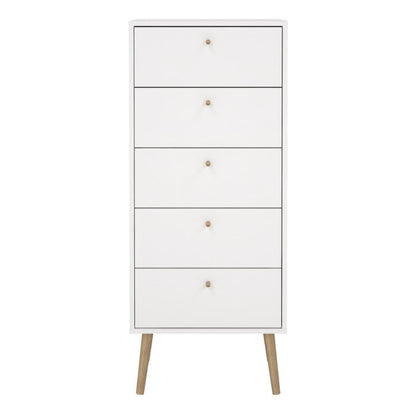 Cumbria Chest 5 Drawers White