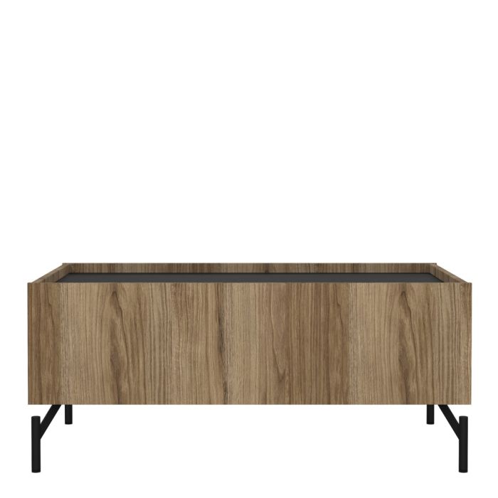 Kendall Coffee table with 2 Drawers Oak and Black