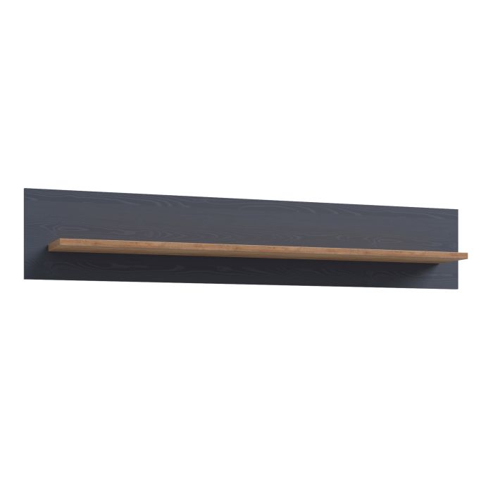 Bohol 160cm Wall Shelf in Riviera Oak/Navy