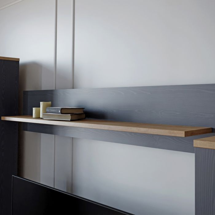 Bohol 160cm Wall Shelf in Riviera Oak/Navy