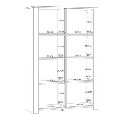 Bohol 2 Door Display Cabinet in Riviera Oak/White