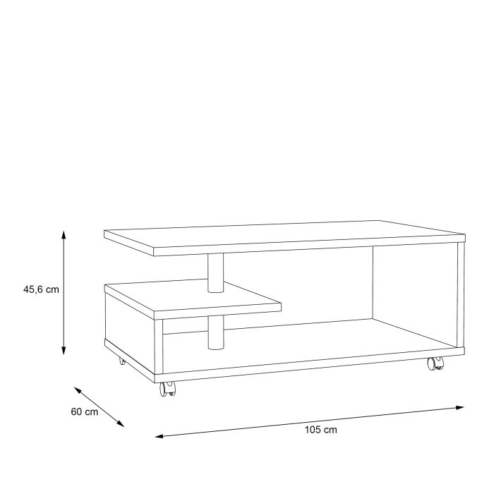 Bailey Coffee Table in Concrete Optic Dark Grey