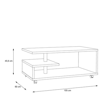 Bailey Coffee Table in Concrete Optic Dark Grey