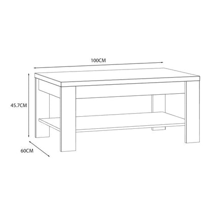 Bohol Coffee Table in Riviera Oak/Grey Oak