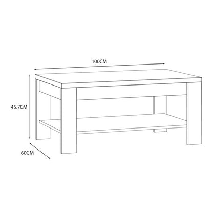 Bohol Coffee Table in Riviera Oak/White