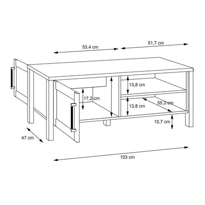 Malte Brun Coffee Table in Waterford Oak