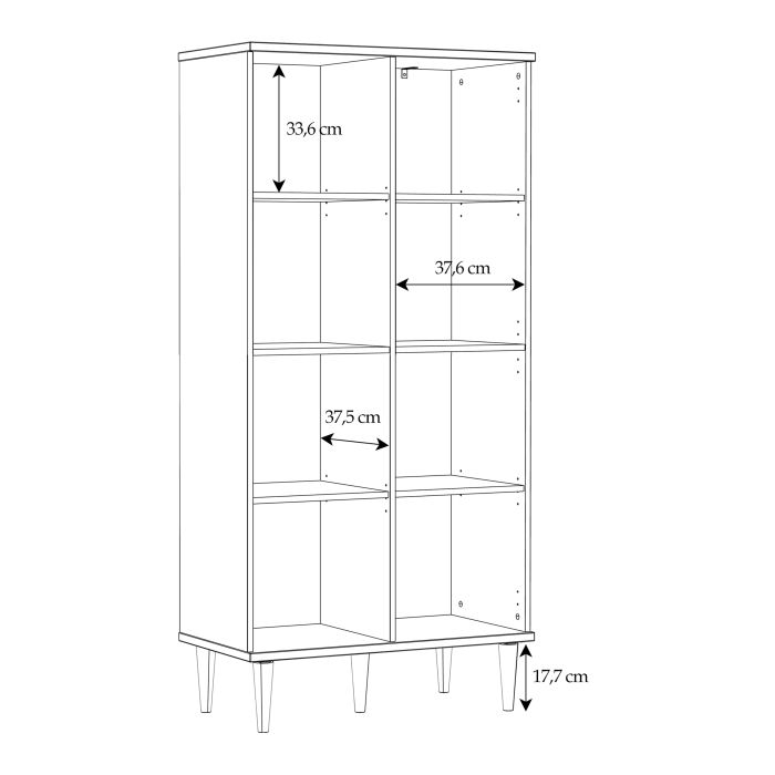 Calasetta 2 Door Display Cabinet in Rattan