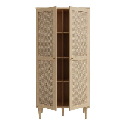 Calasetta 2 Door Display Cabinet in Rattan