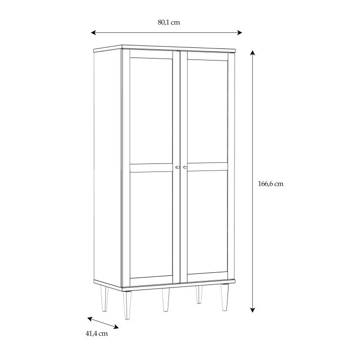 Calasetta 2 Door Display Cabinet in Rattan