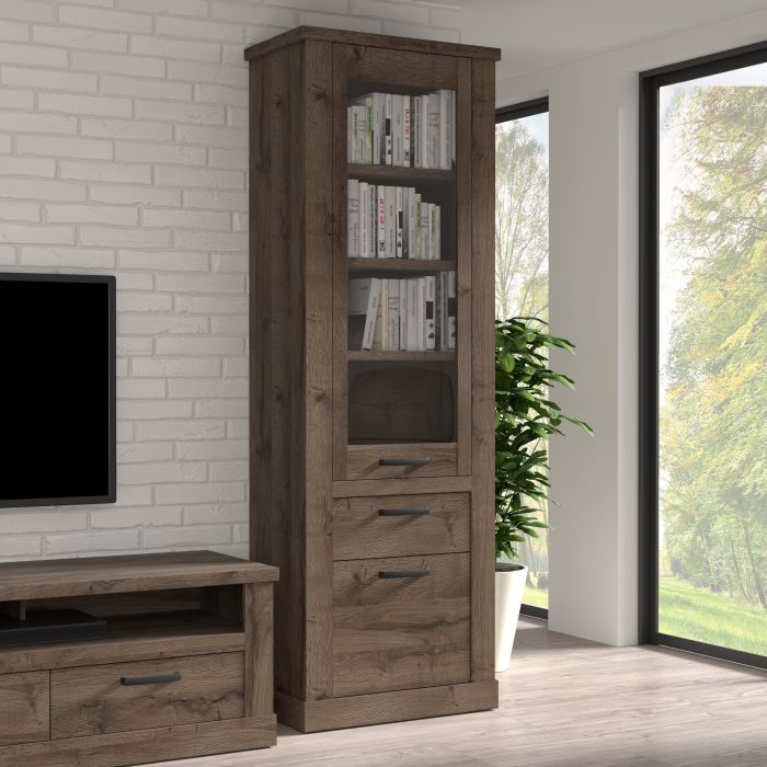 Corona Wall Shelf 140cm in Tabak Oak