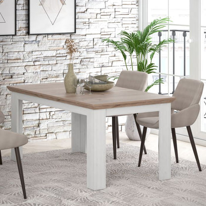 Illopa Extending Dining Table 160-207cm in Oak Nelson/Snowy Oak