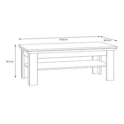 Illopa Coffee Table in Oak Nelson/Snowy Oak