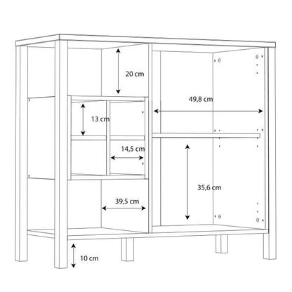 High Rock Storage/Display Chest in Matt Black/Riviera Oak