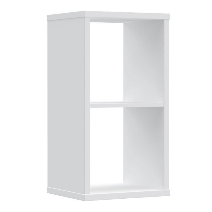 Mauro 1 Shelf Storage Unit in White High Gloss/White