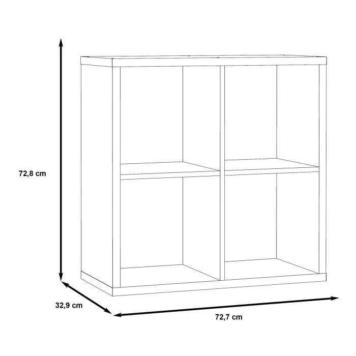 Mauro 2x2 Storage Unit in Matt Black