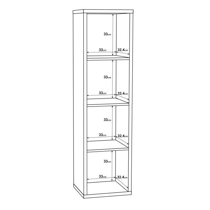 Mauro 3 Shelves Storage Unit in Sand Oak