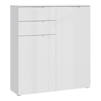 Sienna Chest of Drawers in White/White High Gloss