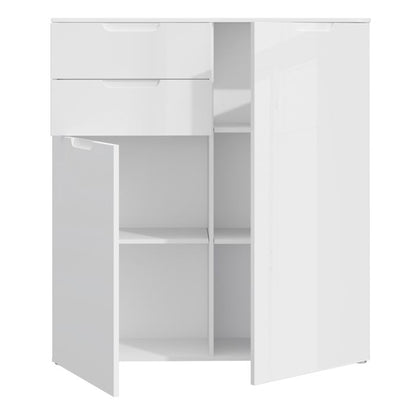 Sienna Chest of Drawers in White/White High Gloss