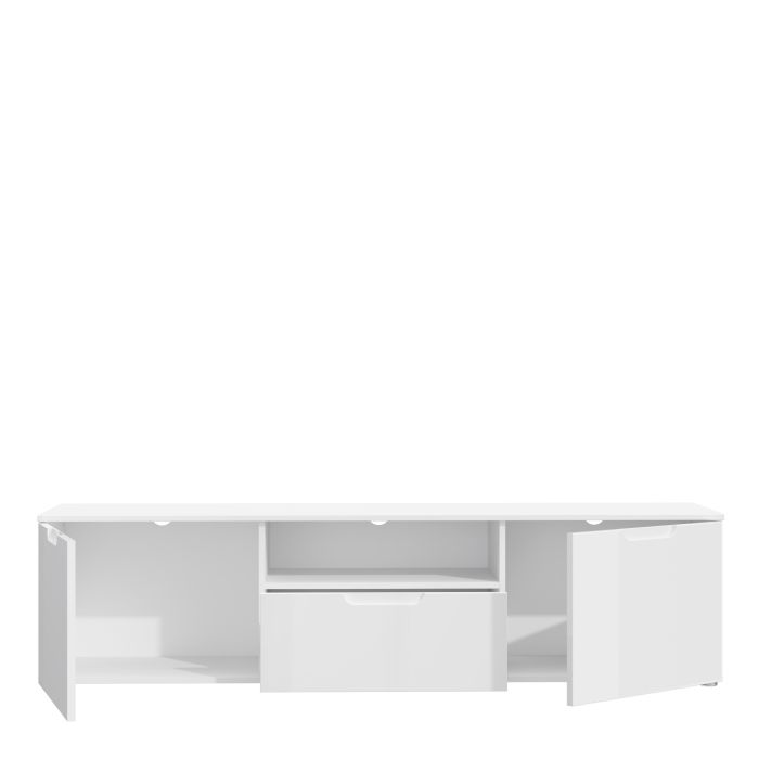 Sienna TV Unit  in White/White High Gloss