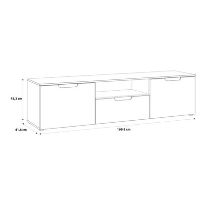 Sienna TV Unit  in White/White High Gloss