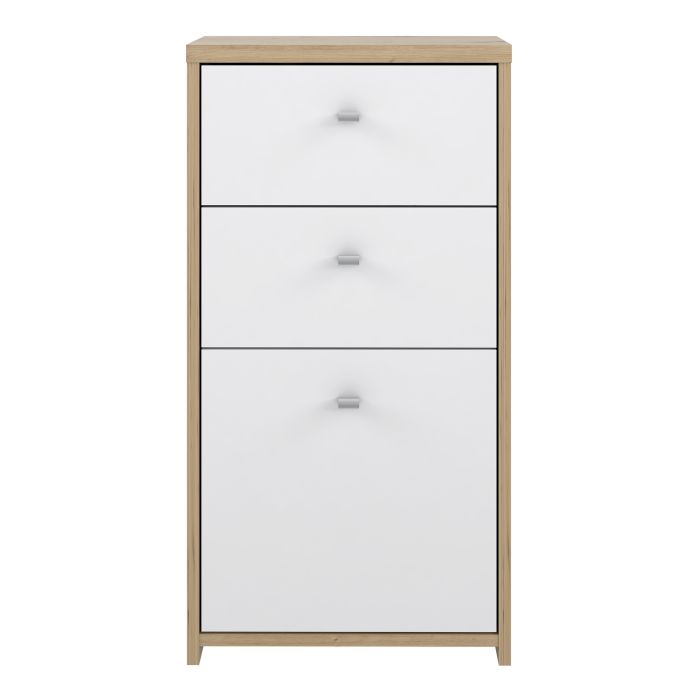 Best Chest Storage Cabinet 2 Drawers 1 Door in Artisan Oak/White