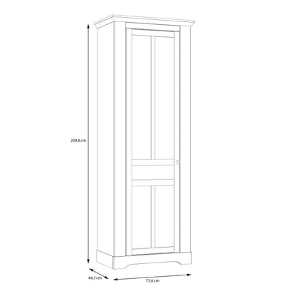 Illopa Hallway Wardrobe in Oak Nelson/Snowy Oak