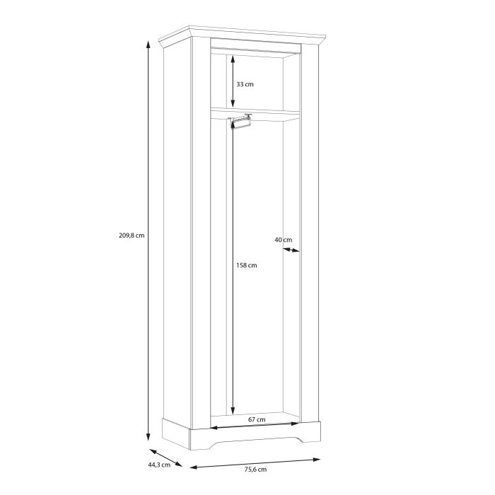 Illopa Hallway Wardrobe in Oak Nelson/Snowy Oak