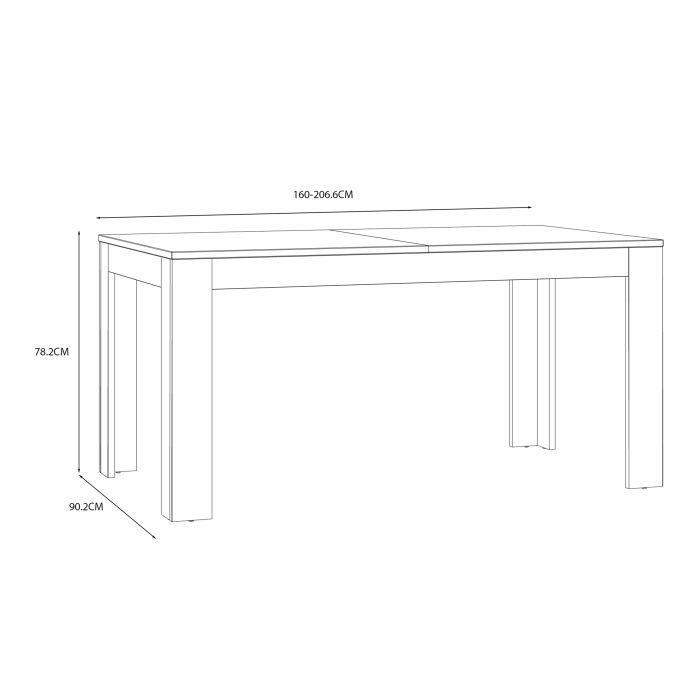 Bohol Extending Dining Table 160-207cm in Riviera Oak/Navy