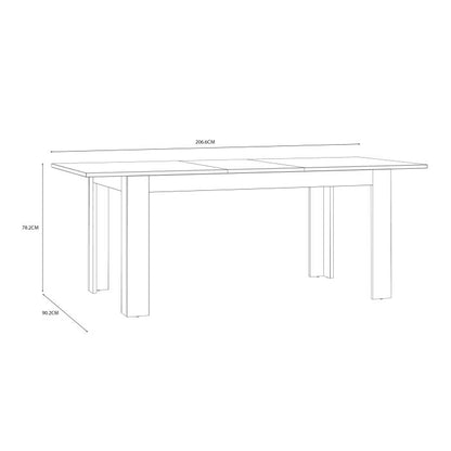 Bohol Extending Dining Table 160-207cm in Riviera Oak/Navy