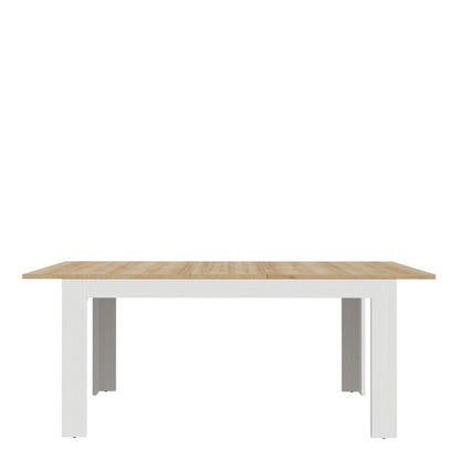 Bohol Extending Dining Table 160-207cm in Riviera Oak/White